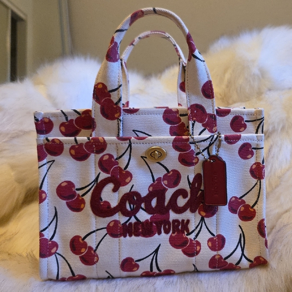 Coach Cherry Pattern Tote Bag